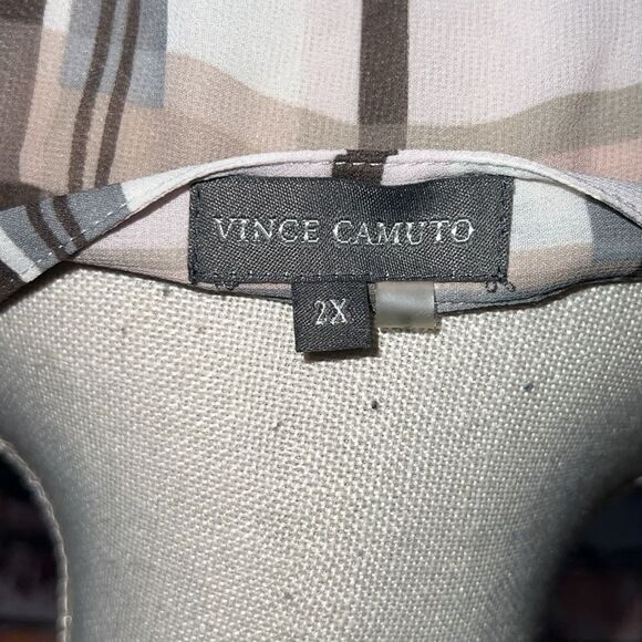 Vince Camuto Sheer Plaid Button Down - Picture 5 of 6